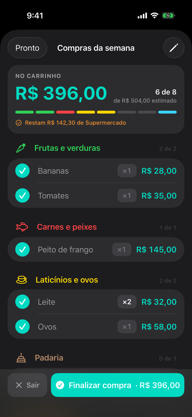 Modo mercado no ZeroBudget